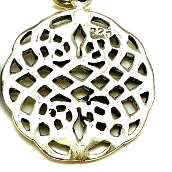Sterling Silver Irish Celtic Knot Weave CIRCLE Pendant Charm Solid Piece NEW - Picture 4 of 4